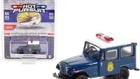 1974 Jeep DJ-5 Dark Blue with White Top "Indianapolis Metropolitan Police Department" (Indiana) "Hot Pursuit" Series 40 1/64 Diecast Model Car by Greenlight