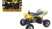 Suzuki Quad Racer R450 ATV Yellow and Blue 1/12 Diecast Model by New Ray