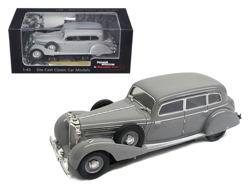 1938 Mercedes 770K Sedan Grey 1/43 Diecast Model by Signature Models – Collectible Classic Car