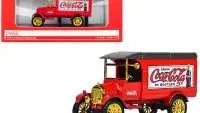 1926 Ford Model TT Delivery Van "Coca-Cola" Red with Gold Wheels 1/43 Diecast Model Car by Motorcity Classics