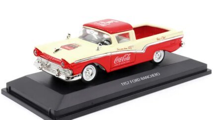 1957 Ford Ranchero Coca-Cola Red & Cream 1/43 Diecast Model by Motor City Classics
