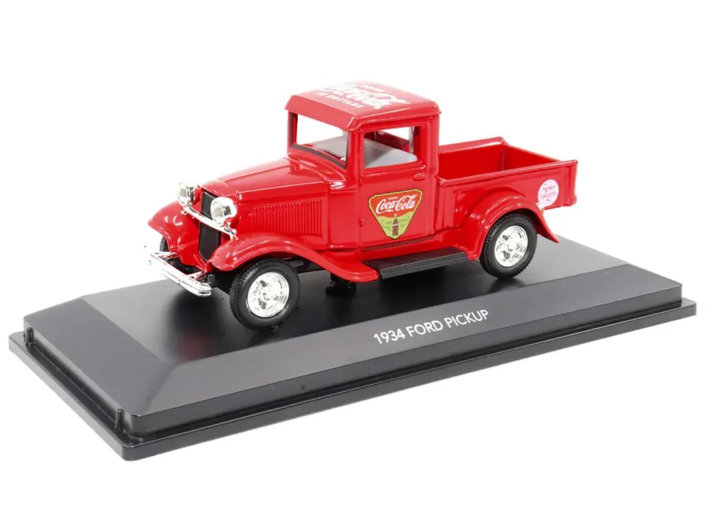 Vintage 1934 Ford Pickup Truck Coca-Cola Red 1/43 Diecast Model by Motor City Classics