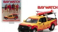 2016 Ford F-150 Baywatch Diecast Model 1/64 by Greenlight - Collectible Beach Patrol Truck