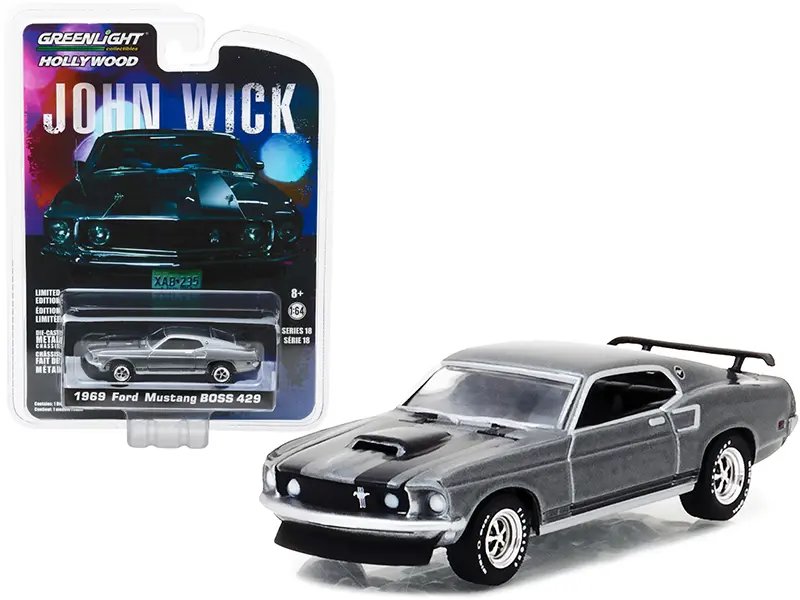1969 Ford Mustang Boss 429 Diecast Model – John Wick Movie Edition by Greenlight
