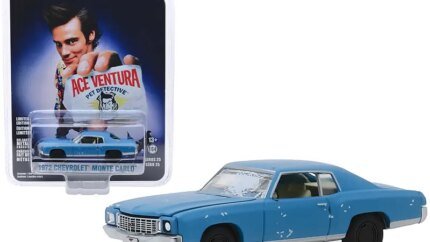 1972 Chevrolet Monte Carlo Light Blue 1/64 Diecast - Ace Ventura Movie Car by Greenlight