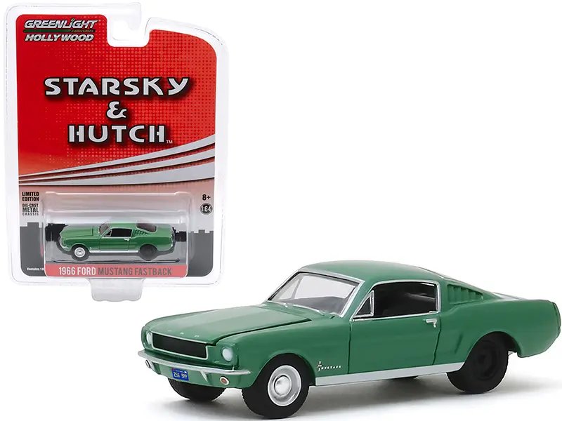 1966 Ford Mustang Fastback Green 1/64 Diecast – Starsky and Hutch TV Series Hollywood Special Edition by Greenlight