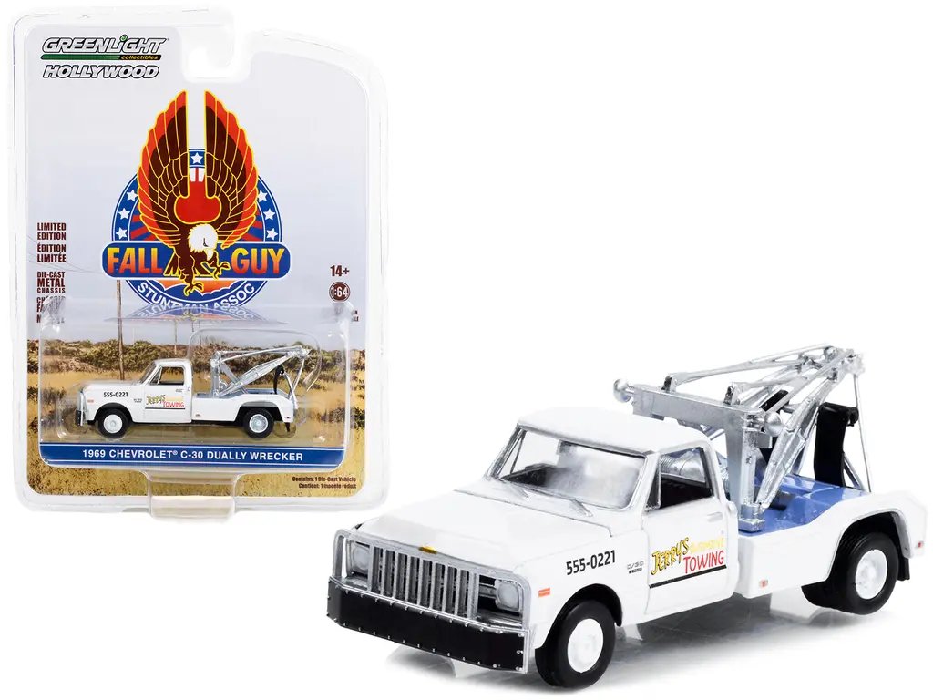 1969 Chevrolet C-30 Dually Wrecker Tow Truck 1/64 Diecast – Hollywood Special Edition by Greenlight