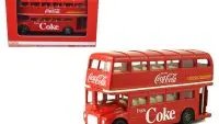 1960 Routemaster London Double Decker Bus Red Coca-Cola 1/64 Diecast Model by Motorcity Classics