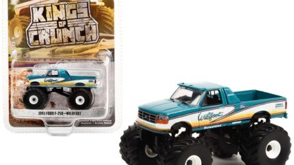 1993 Ford F-250 Monster Truck Diecast - Wildfoot Teal, Kings of Crunch Series 11 by Greenlight