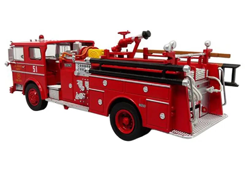 Diecast Model Cars wholesale toys dropshipper drop shipping 1973 Ward LaFrance Ambassador Fire Engine Los Angeles County Fire Department LA County FD LACFD Emergency! 50th Anniversary 1972 2022 Limited Edition to 3000 pieces Worldwide 1/50 Iconic Rep Limited Edition 1973 Ward LaFrance LA County Fire Engine Diecast Model - 50th Anniversary "Emergency!