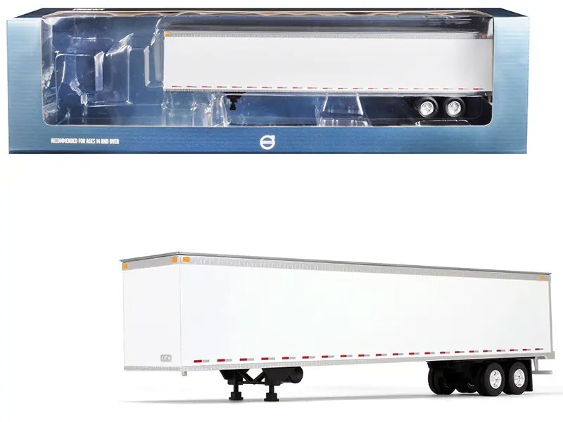 Authentic 53′ Trailer White 1/50 Diecast Model by First Gear – Perfect Collectible for Enthusiasts