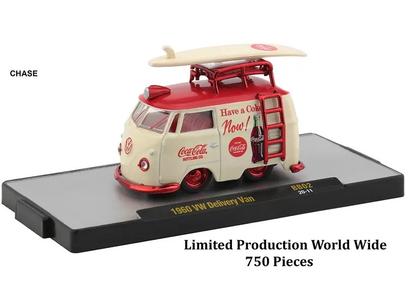 Limited Edition Coca-Cola Bathing Beauties Diecast Cars Set with Surfboards - 1/64 M2 Machines 2 Limited Edition Coca-Cola Bathing Beauties Diecast Cars Set with Surfboards - 1/64 M2 Machines - Image 2