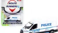 2015 Ford Transit LWB High Roof Van White "NYPD" (New York City Police Department) "Route Runners" Series 3 1/64 Diecast Model by Greenlight