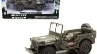 Authentic Jeep Willys U.S.A. Army Green 1/32 Diecast Model by New Ray