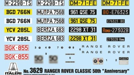 Build the Iconic Land Rover Range Rover Classic: Italeri 1/24 Scale 50th Anniversary Model Kit