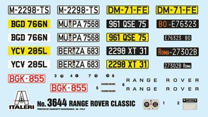 Build Your Own Land Rover Range Rover Classic: Italeri 1/24 Scale Model Kit