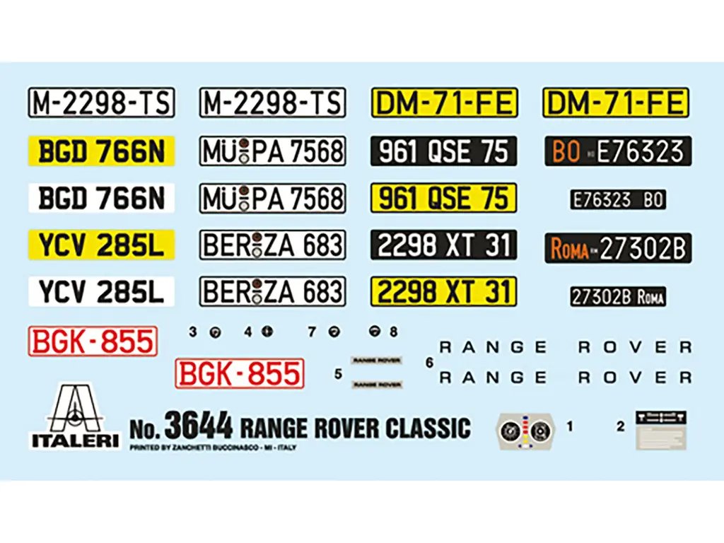 Build Your Own Land Rover Range Rover Classic: Italeri 1/24 Scale Model Kit