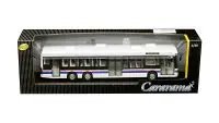 Scania OmniLink Bus 1/50 Diecast Model - White with Blue & Red Stripes by Cararama