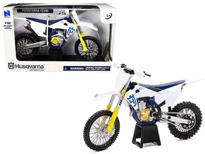 Buy Husqvarna FC450 1/12 Diecast Model – White & Blue by New Ray