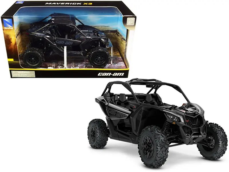CAN-AM Maverick X3 Triple Black 1/18 Diecast Model by New Ray – Premium ATV Replica