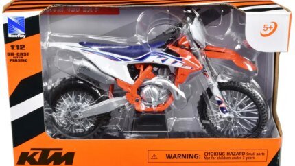 Authentic KTM 450 SX-F 1/12 Diecast Model - Orange & White by New Ray