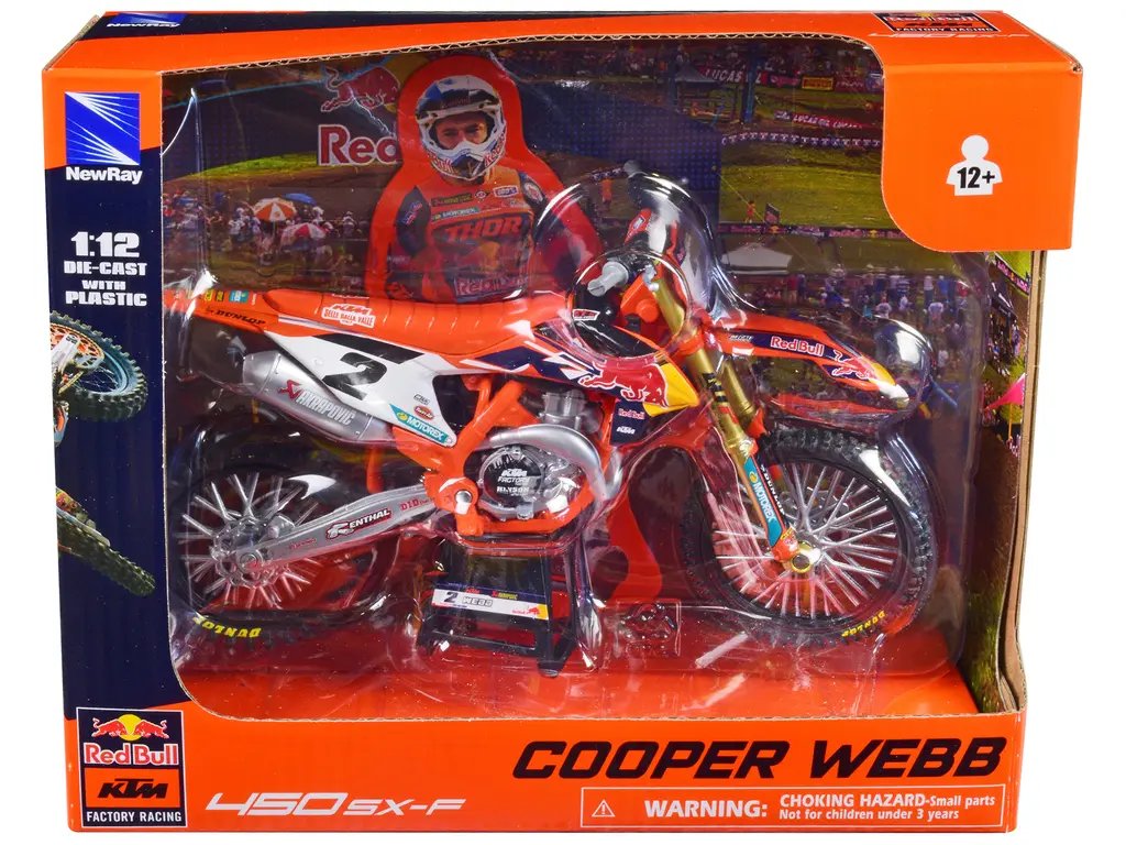 Buy KTM 450 SX-F Cooper Webb Red Bull Factory Racing 1/12 Diecast Model by New Ray