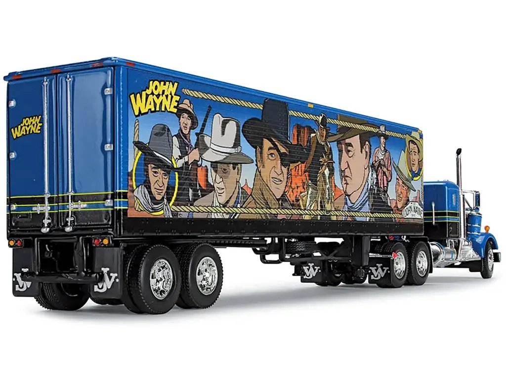 Kenworth W900A 1/64 Diecast Model: John Wayne Comic Edition with 40′ Vintage Trailer 2 Kenworth W900A 1/64 Diecast Model: John Wayne Comic Edition with 40′ Vintage Trailer - Image 2