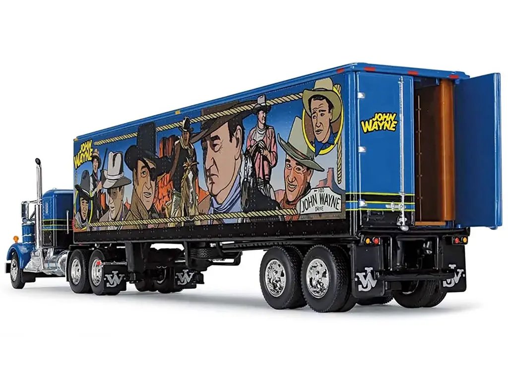 Kenworth W900A 1/64 Diecast Model: John Wayne Comic Edition with 40′ Vintage Trailer 3 Kenworth W900A 1/64 Diecast Model: John Wayne Comic Edition with 40′ Vintage Trailer - Image 3