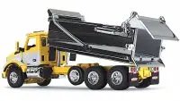 Kenworth T880 Day Cab Yellow 1/64 Diecast Model with Rogue Transfer Dump Body by DCP/First Gear