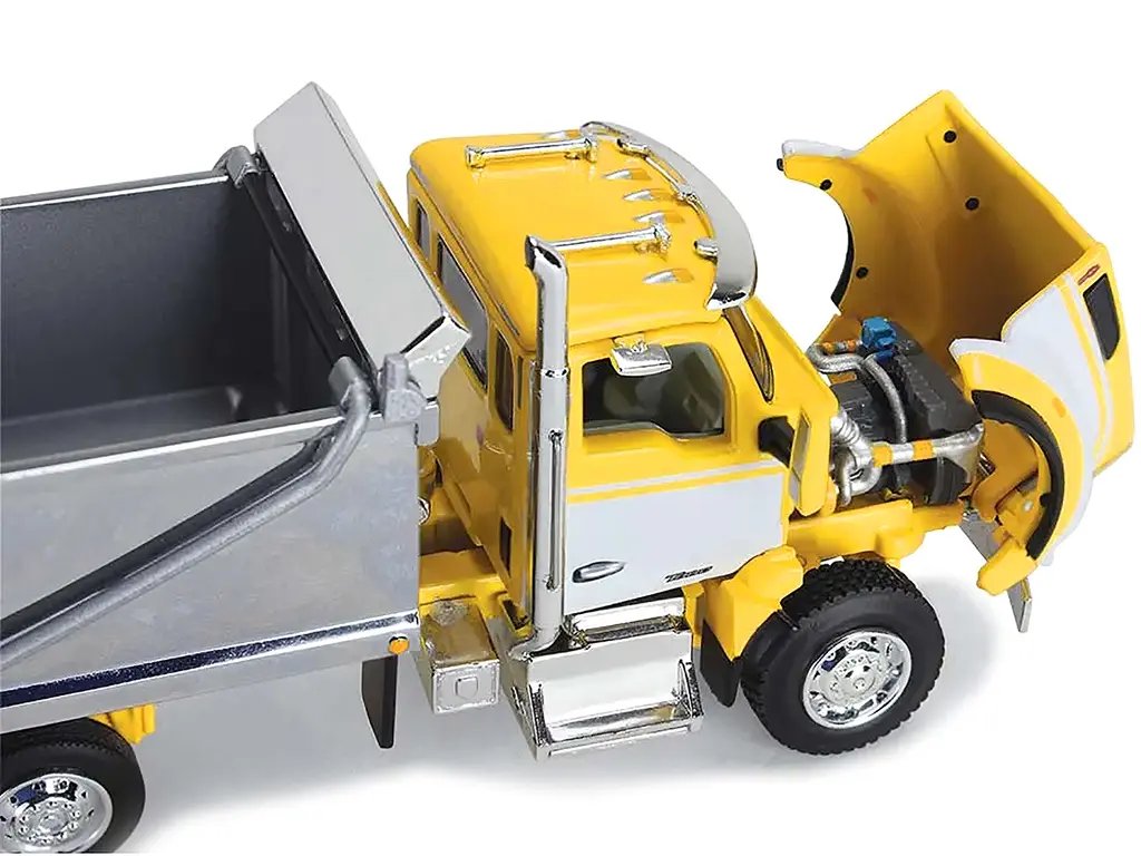 Kenworth T880 Day Cab Yellow 1/64 Diecast Model with Rogue Transfer Dump Body by DCP/First Gear 2 Kenworth T880 Day Cab Yellow 1/64 Diecast Model with Rogue Transfer Dump Body by DCP/First Gear - Image 2