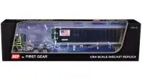 Peterbilt 352 COE 86″ Sleeper with 40′ Vintage Refrigerated Trailer Diecast Model - Greenstein Trucking Co. Series