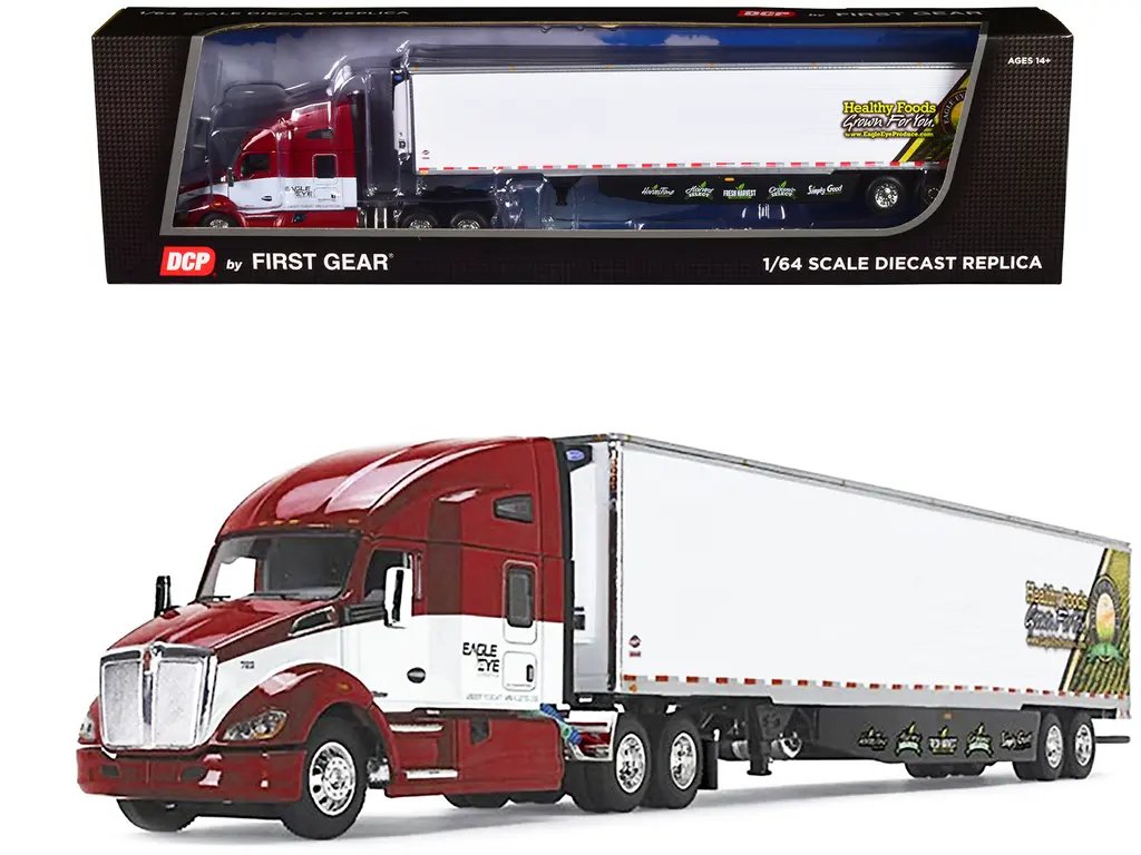 Kenworth T680 1/64 Diecast Model with 53′ Utility Trailer – Eagle Eye Produce Edition