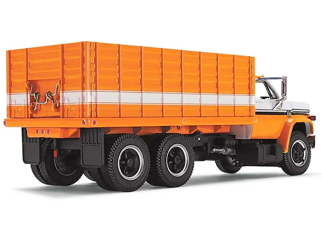 Vintage 1970 Chevrolet C65 Grain Truck 1/64 Diecast Model by DCP/First Gear - Orange & White 2 Vintage 1970 Chevrolet C65 Grain Truck 1/64 Diecast Model by DCP/First Gear - Orange & White - Image 2