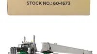 Peterbilt 389 Day Cab & ERMC 4-Axle Trailer Diecast Model 1/64 - Black & Green Collectible by DCP/First Gear
