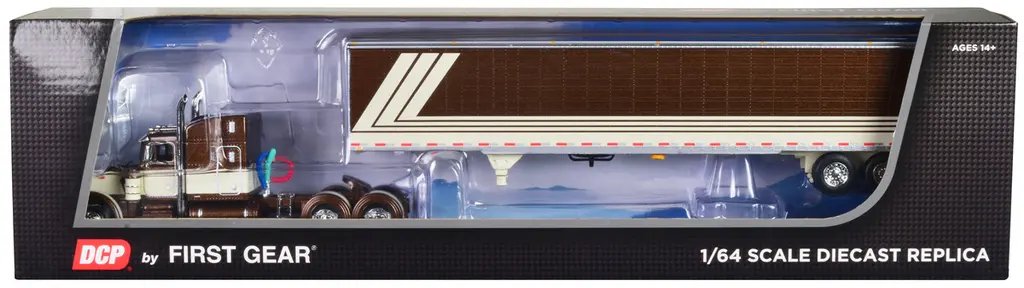 Peterbilt 359 1/64 Diecast Model with 63″ Sleeper & 53′ Trailer by DCP/First Gear