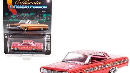 1964 Chevrolet Impala Lowrider Pink Metallic Diecast Model 1/64 by Greenlight