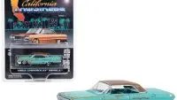1963 Chevrolet Impala Lowrider Teal Patina Diecast Model - California Series 3 by Greenlight