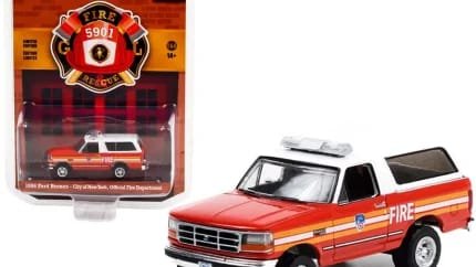 1996 Ford Bronco FDNY Red & White Fire Department Collectible SUV