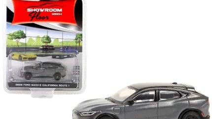 2023 Ford Mustang Mach-E California Route 1 Diecast Model Car 1/64 by Greenlight - Carbonized Gray Metallic