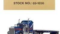Kenworth W900A Aerodyne Sleeper with 53′ Wilson Flatbed 'Liberty' 1/64 Diecast Model by DCP/First Gear
