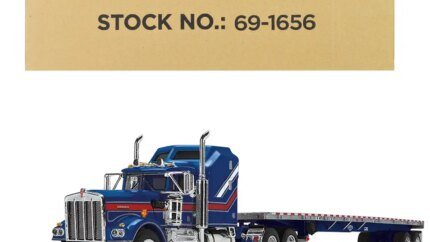 Kenworth W900A Aerodyne Sleeper with 53′ Wilson Flatbed 'Liberty' 1/64 Diecast Model by DCP/First Gear