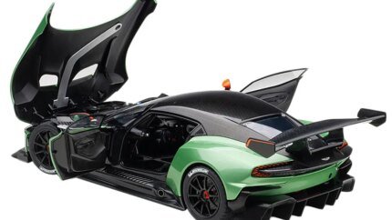 Stunning Aston Martin Vulcan 1/18 Model Car in Apple Tree Green by Autoart