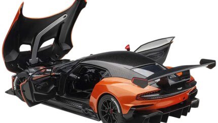 Stunning Aston Martin Vulcan 1/18 Model Car in Madagascar Orange by Autoart