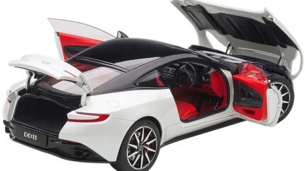 Stunning Aston Martin DB11 1/18 Model Car in Morning Frost White by Autoart