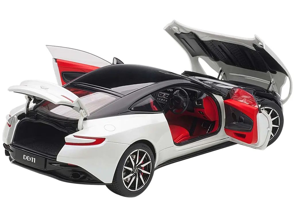 Stunning Aston Martin DB11 1/18 Model Car in Morning Frost White by Autoart