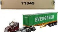 Buy Western Star 4700 SB Tandem Truck with Skeleton Trailer & Evergreen Container 1/50 Diecast Model