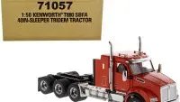 Kenworth T880 SBFA 40″ Sleeper Cab Tridem Truck Orange 1/50 Diecast Model by Diecast Masters