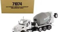 Peterbilt 567 McNeilus Bridgemaster Mixer 1/50 Diecast Model by Diecast Masters - White & Gray