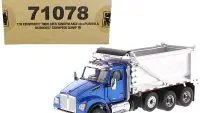 Kenworth T880S SFFA Tandem Dump Truck 1/50 Diecast Model - Blue & Chrome by Diecast Masters
