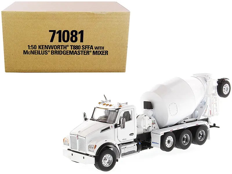Kenworth T880 SFFA McNeilus Bridgemaster Concrete Mixer 1/50 Diecast Model – Diecast Masters Transport Series